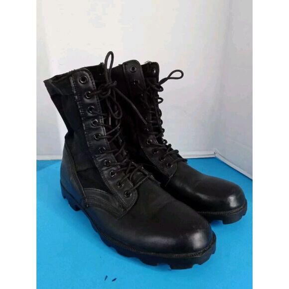American Military Combat Boots Tactical Black‎ Leather Lace-up Combat Boots